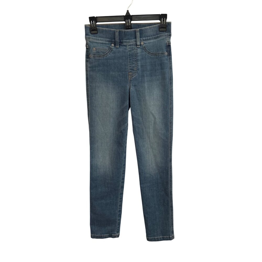 Spanx Skinny Elastic Waist Jeggings XS Denim Mid-Rise Blue Wash Casual Pants